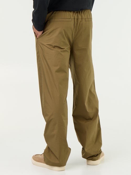 Pantalone in popeline con vita elasticizzata - Kiabi