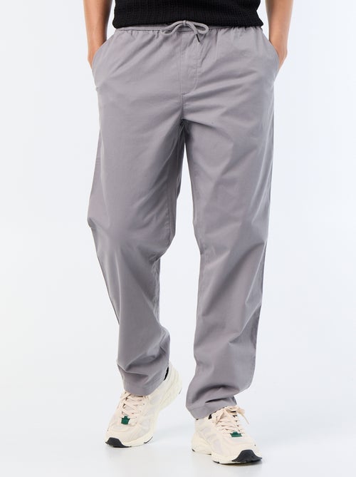Pantalone in tessuto effetto pelle di pesca - Kiabi