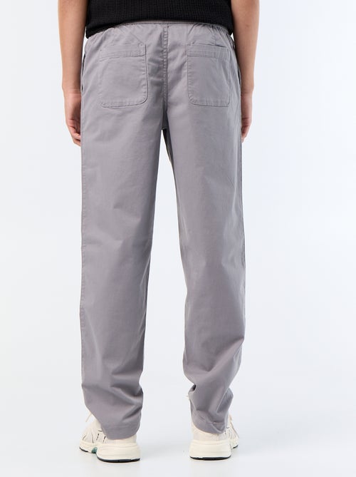 Pantalone in tessuto effetto pelle di pesca - Kiabi