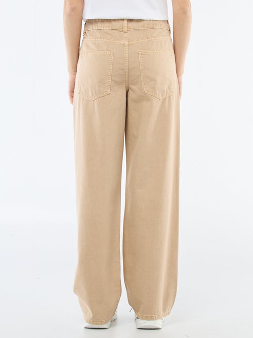 Pantalone in twill con apertura asimmetrica - Kiabi