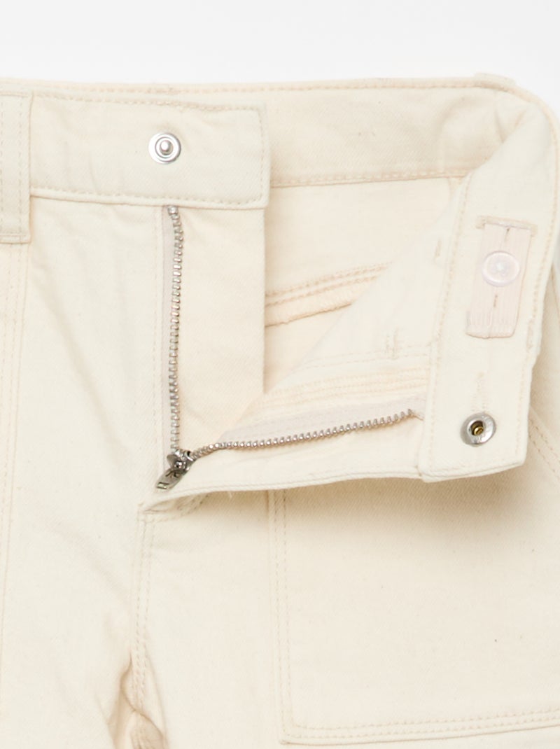 Pantalone in twill regular Bianco - Kiabi
