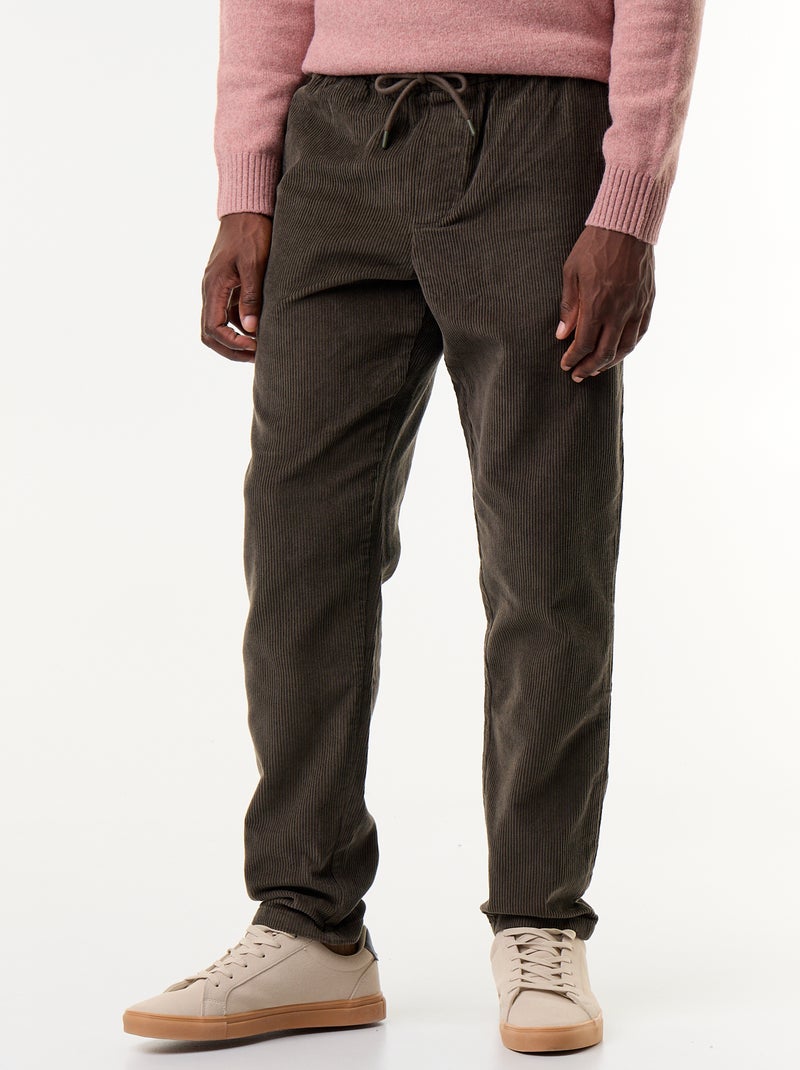 Pantalone in velluto a coste Kaki - Kiabi