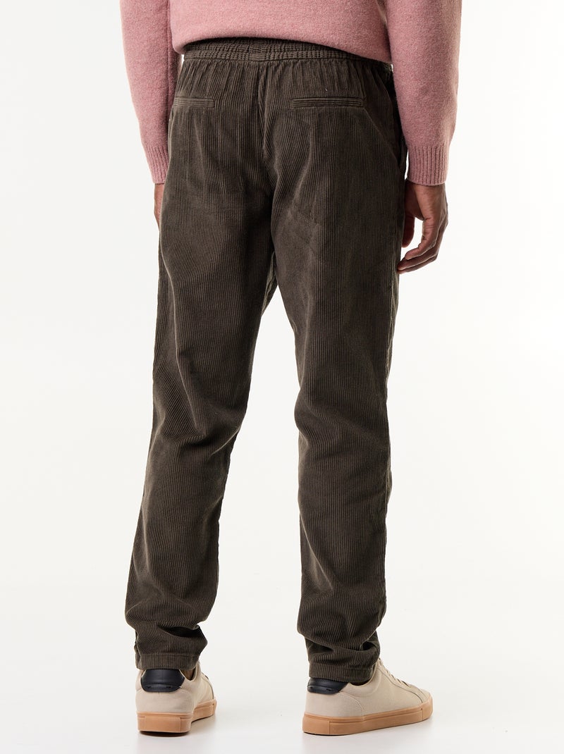 Pantalone in velluto a coste Kaki - Kiabi
