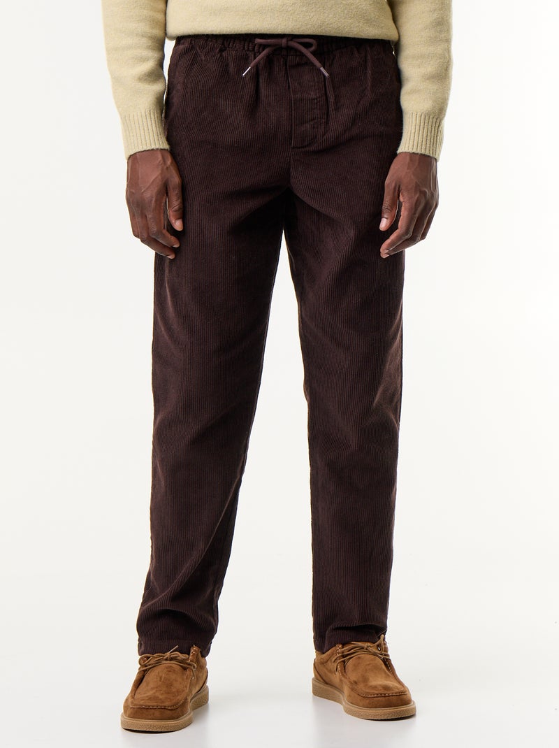 Pantalone in velluto a coste Marrone - Kiabi