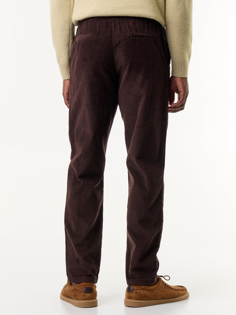 Pantalone in velluto a coste Marrone - Kiabi