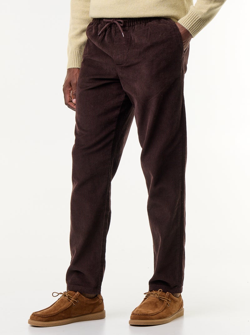 Pantalone in velluto a coste Marrone - Kiabi