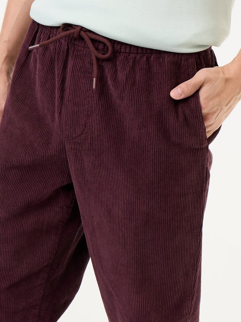 Pantalone in velluto a coste Viola - Kiabi