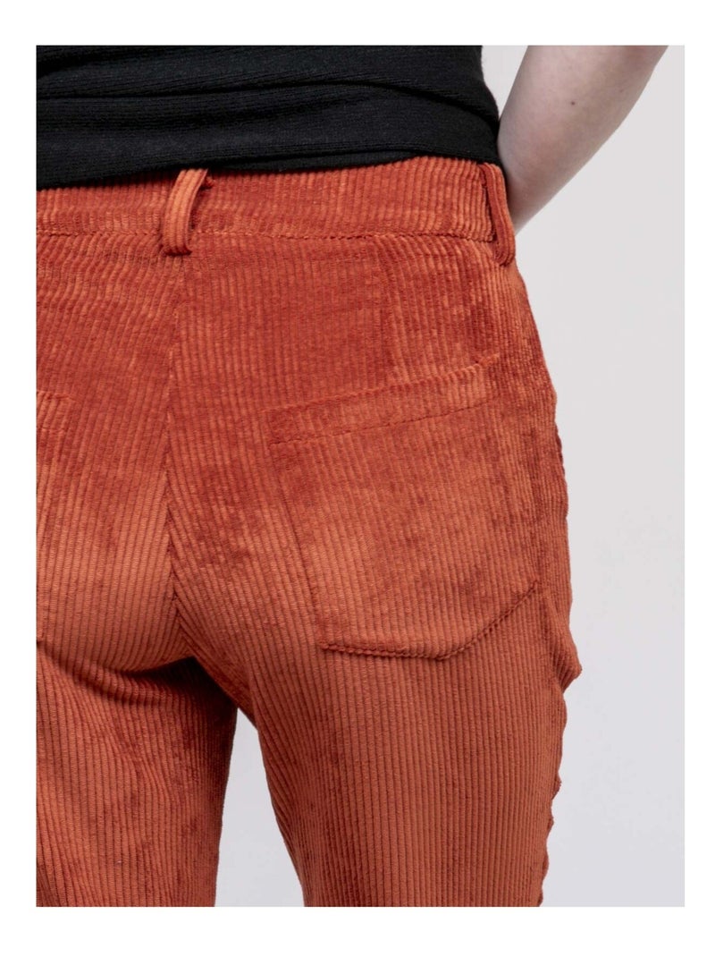 Pantalone in velluto a costine ELIO Rosso mattone - Kiabi