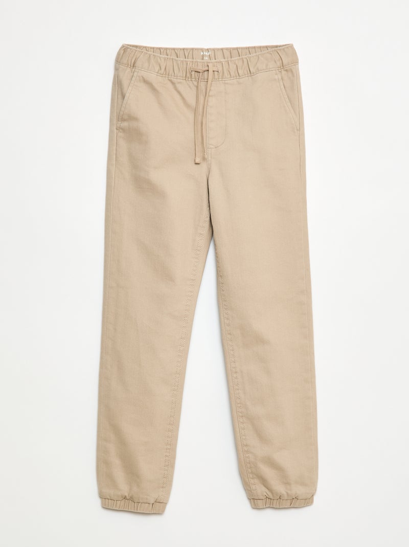 Pantalone jogger foderato Beige - Kiabi