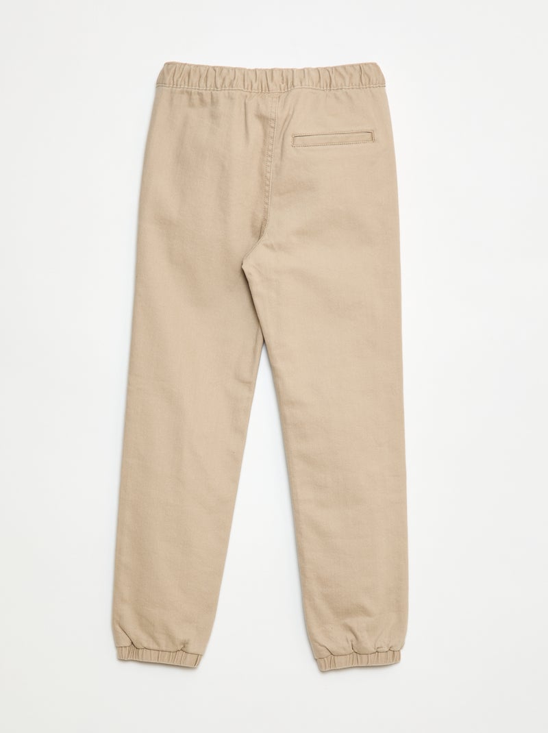 Pantalone jogger foderato Beige - Kiabi