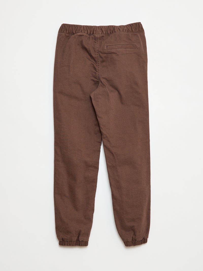 Pantalone jogger foderato Marrone - Kiabi