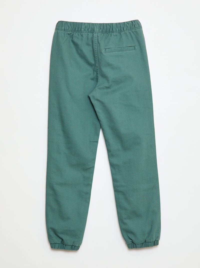 Pantalone jogger foderato Verde - Kiabi