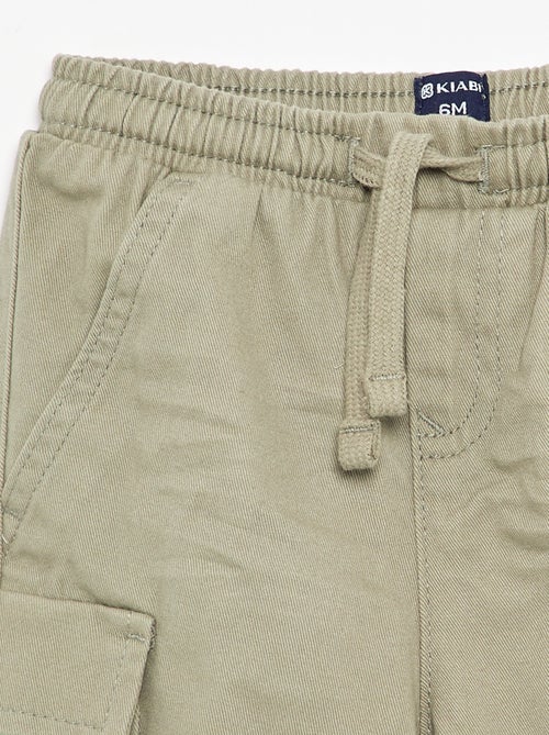 Pantalone jogger in twill con tasche a patta - Kiabi Pantalone jogger in twill con tasche a patta - Kiabi