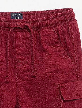 Pantalone jogger in twill con tasche a patta