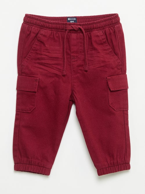 Pantalone jogger in twill con tasche a patta - Kiabi