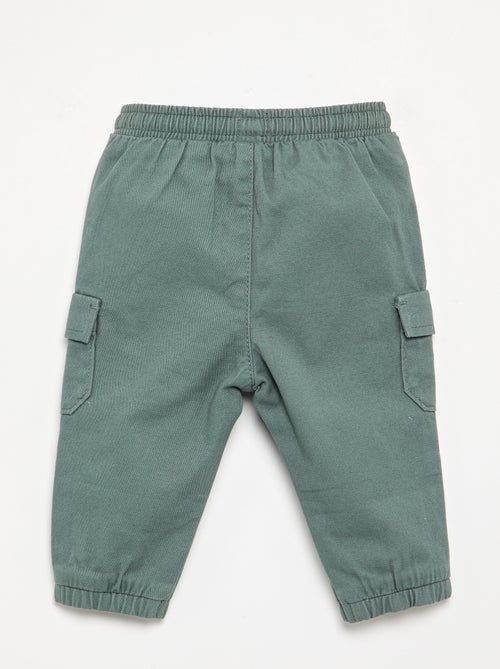 Pantalone jogger in twill con tasche a patta - Kiabi
