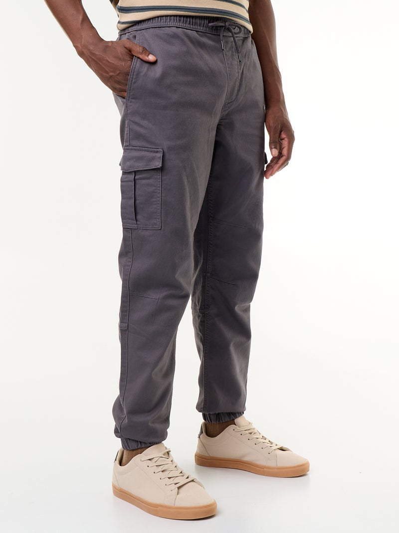 Pantalone jogger multitasche Grigio - Kiabi
