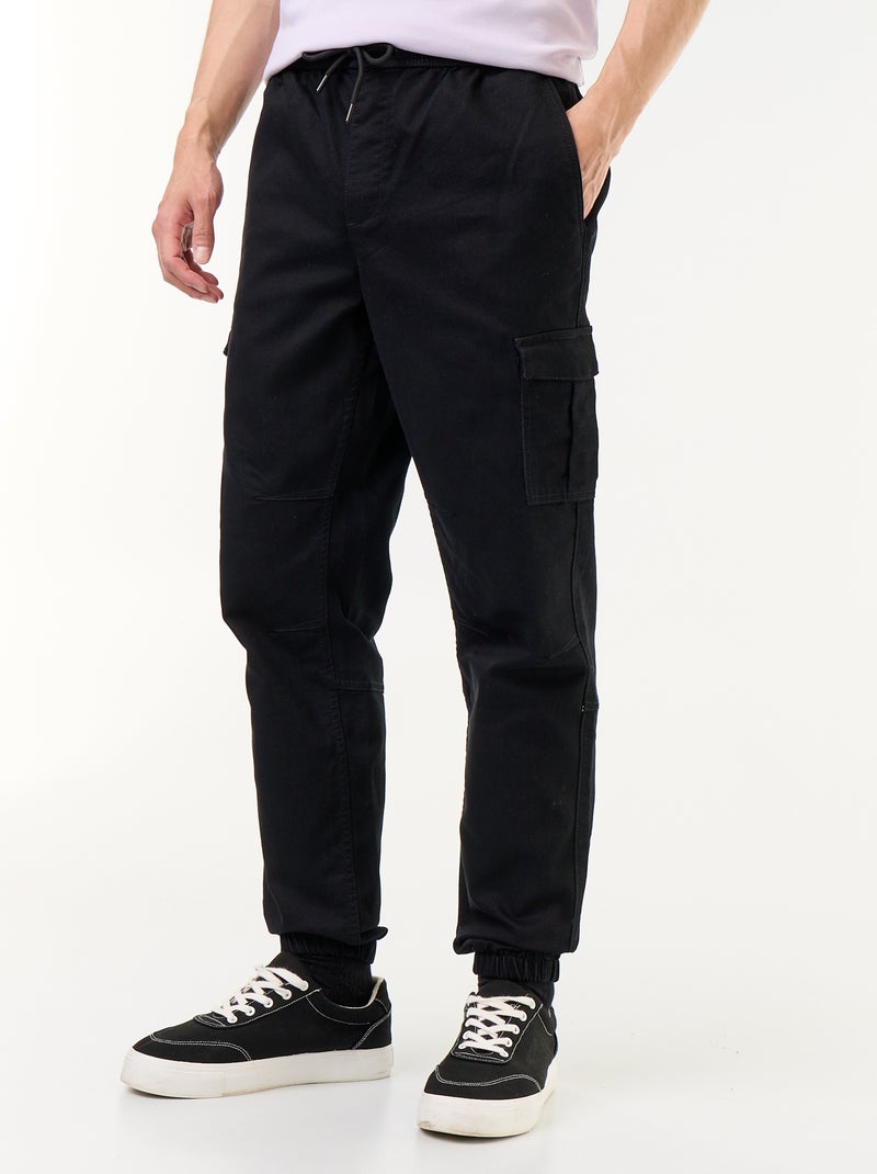 Pantalone jogger multitasche Nero - Kiabi