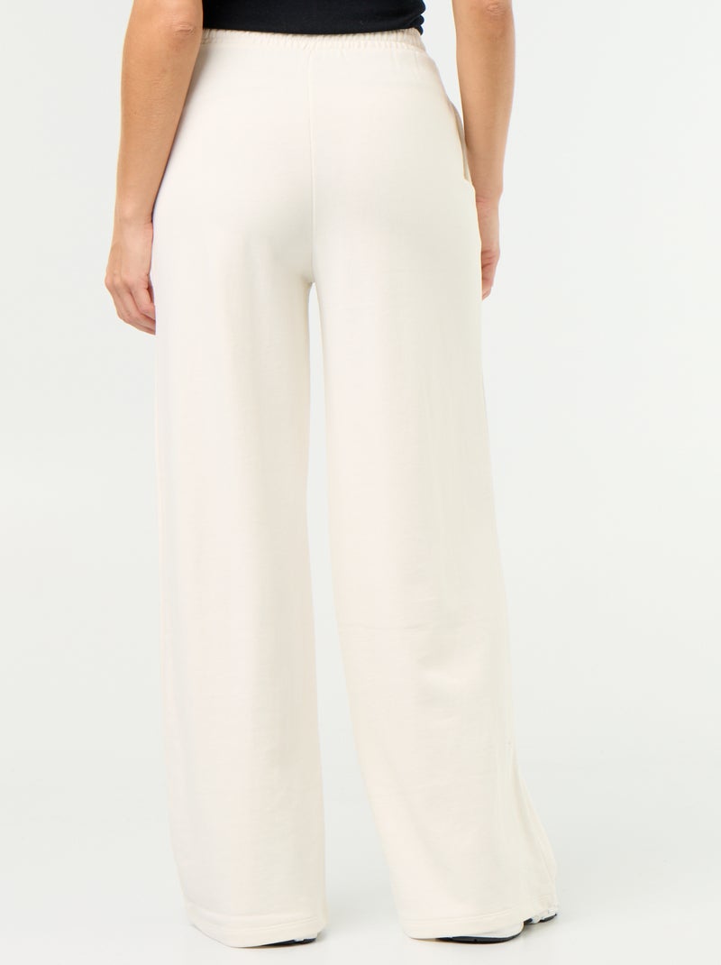 Pantalone jogging ampio in maglia pesante Bianco - Kiabi