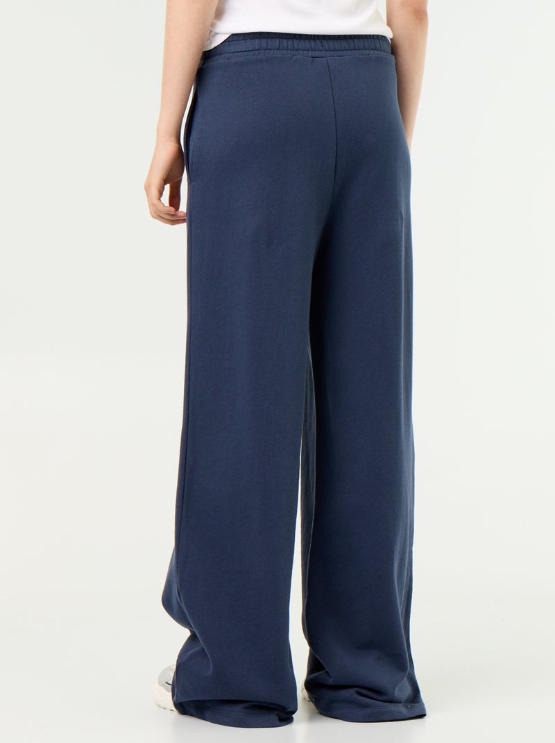 Pantalone jogging ampio in maglia pesante Blu - Kiabi