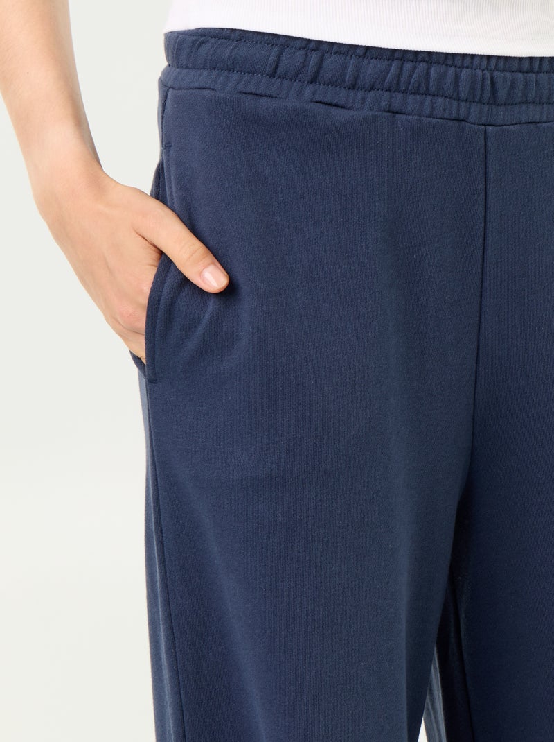 Pantalone jogging ampio in maglia pesante Blu - Kiabi
