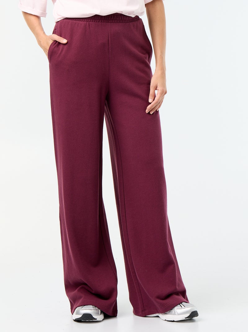 Pantalone jogging ampio in maglia pesante Rosa - Kiabi