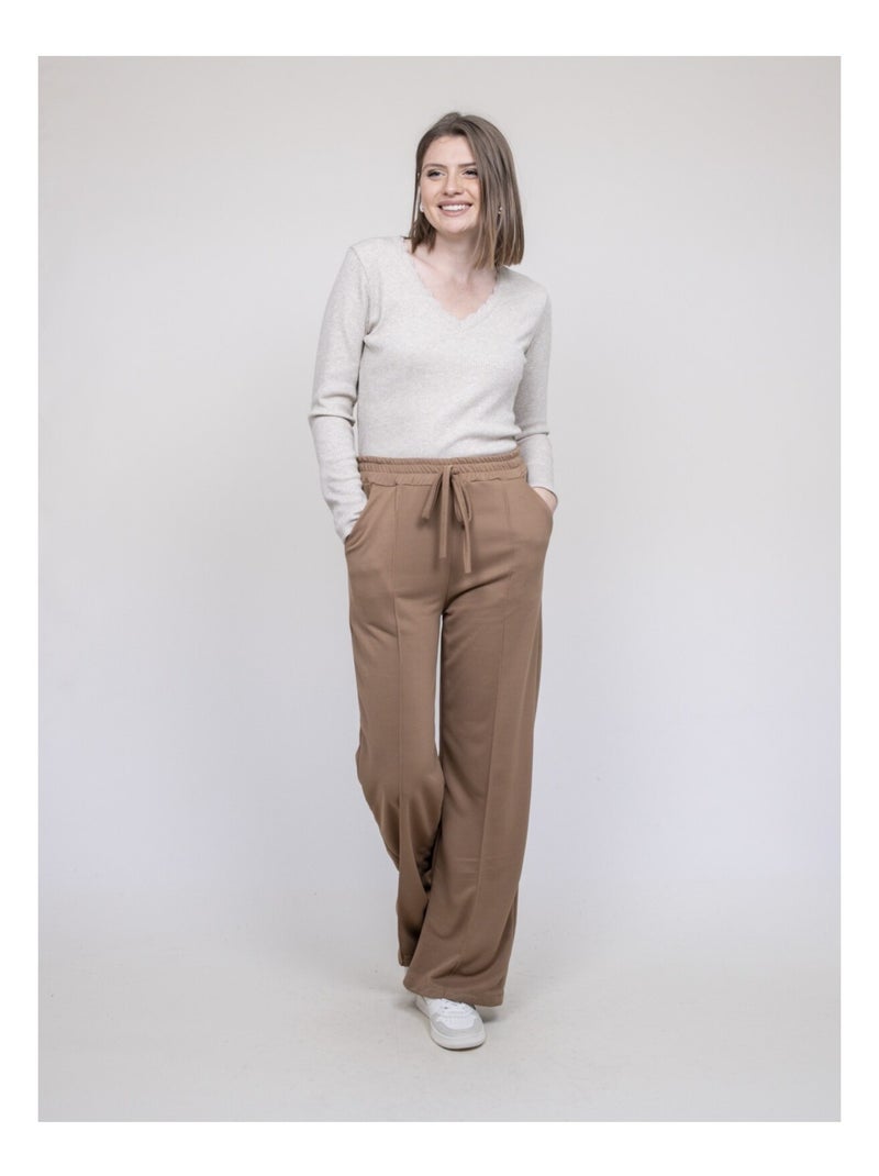 Pantalone jogging dritto ENAELLE Marrone caramello - Kiabi