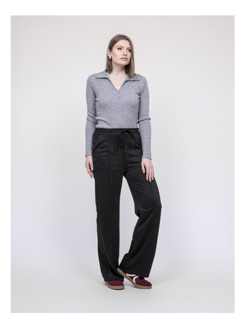 Pantalone jogging dritto ENAELLE Nero - Kiabi