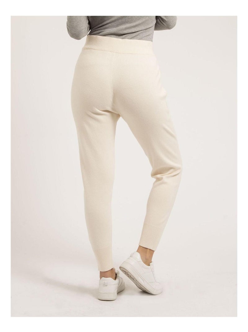 Pantalone jogging in maglia ELSA Beige - Kiabi
