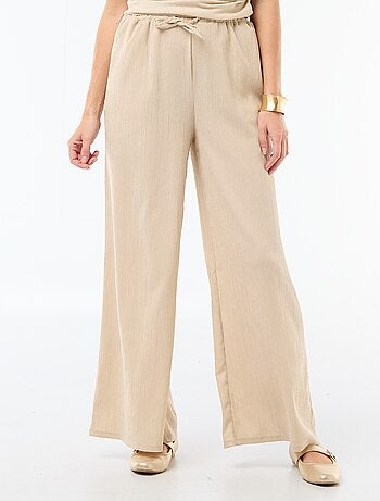 Pantalone largo in maglia da donna
