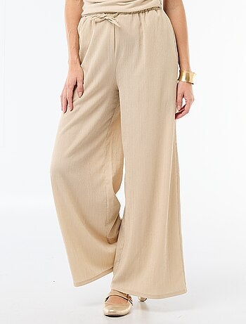 Pantalone largo in maglia da donna