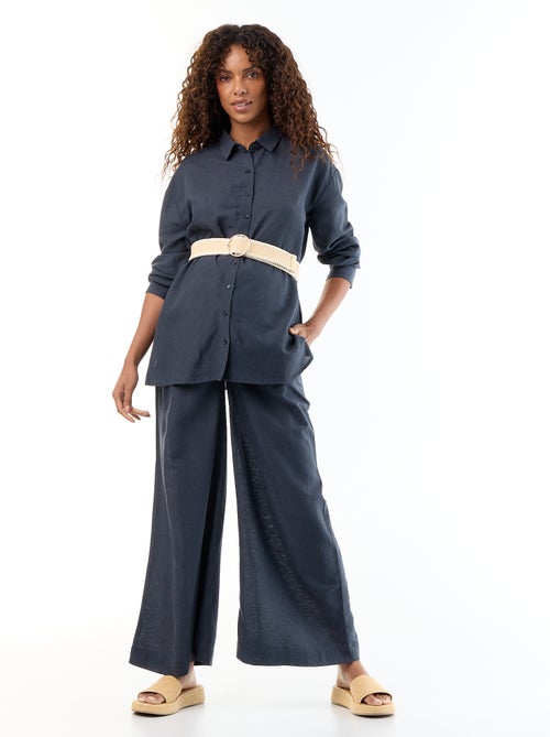Pantalone largo premaman in misto lino - Kiabi Pantalone largo premaman in misto lino - Kiabi