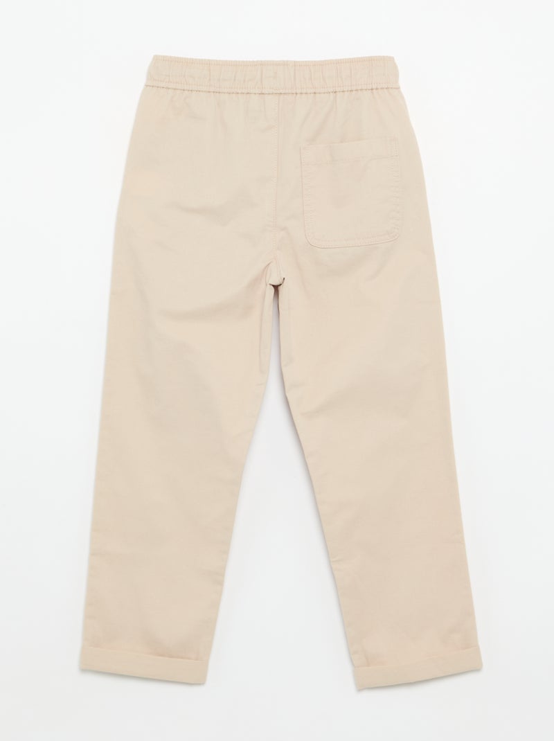 Pantalone leggero tinta unita Beige - Kiabi