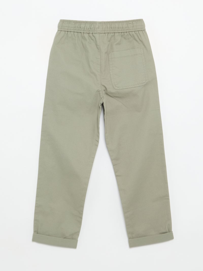 Pantalone leggero tinta unita Verde - Kiabi