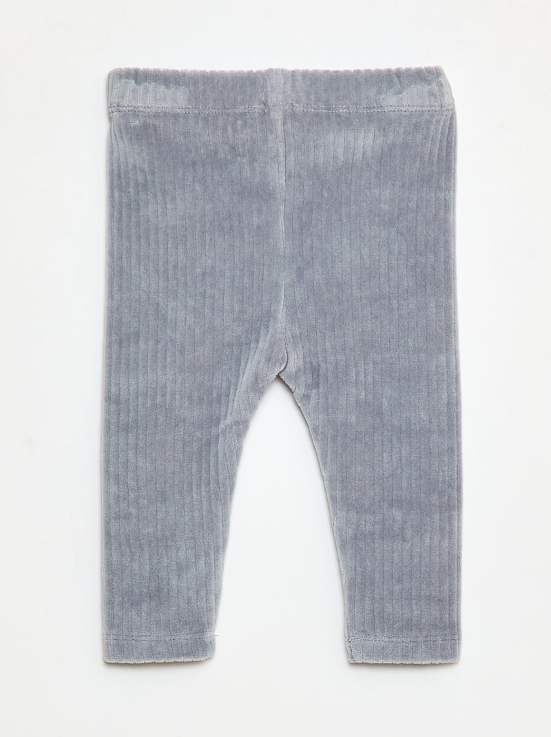 Pantalone leggings in velluto Blu - Kiabi