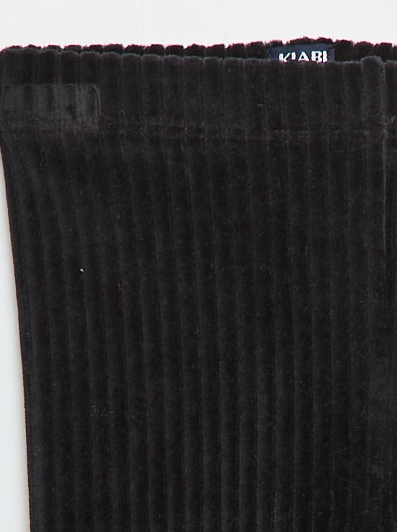 Pantalone leggings in velluto Nero - Kiabi