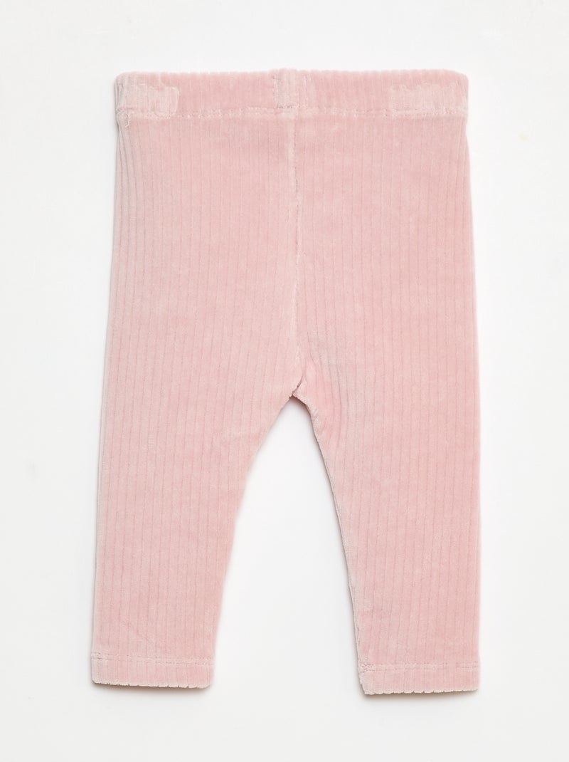 Pantalone leggings in velluto Viola - Kiabi