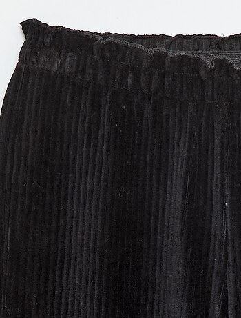 Pantalone legging wide leg in velluto a coste