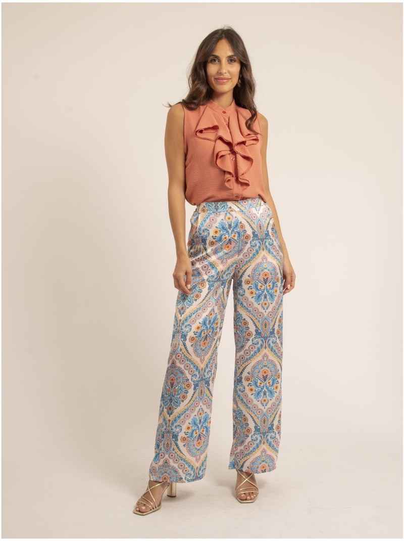 Pantalone motifs EDMA Blu - Kiabi