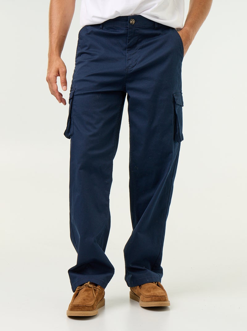 Pantalone multitasche regular fit Blu - Kiabi