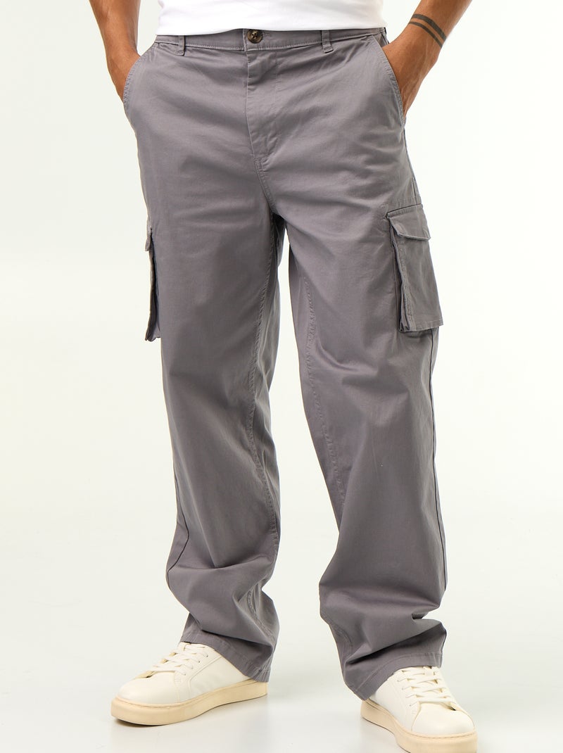 Pantalone multitasche regular fit Grigio - Kiabi