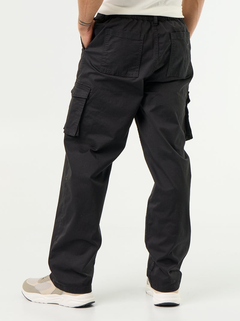 Pantalone multitasche regular fit Nero - Kiabi