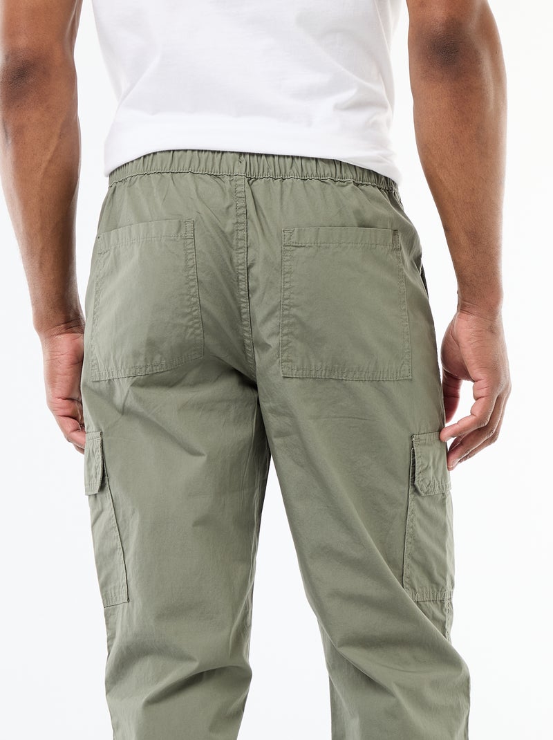 Pantalone multitasche regular fit Verde - Kiabi
