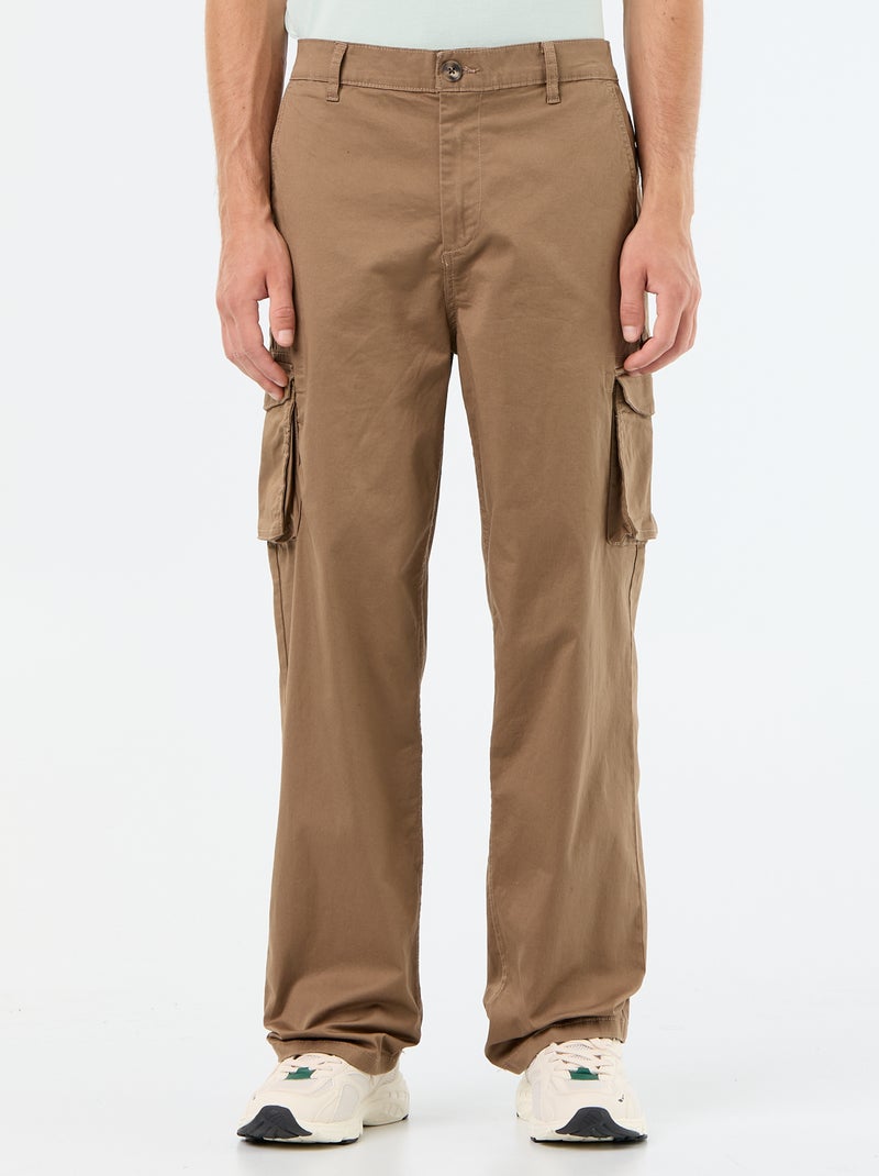 Pantalone multitasche relaxed fit Marrone - Kiabi