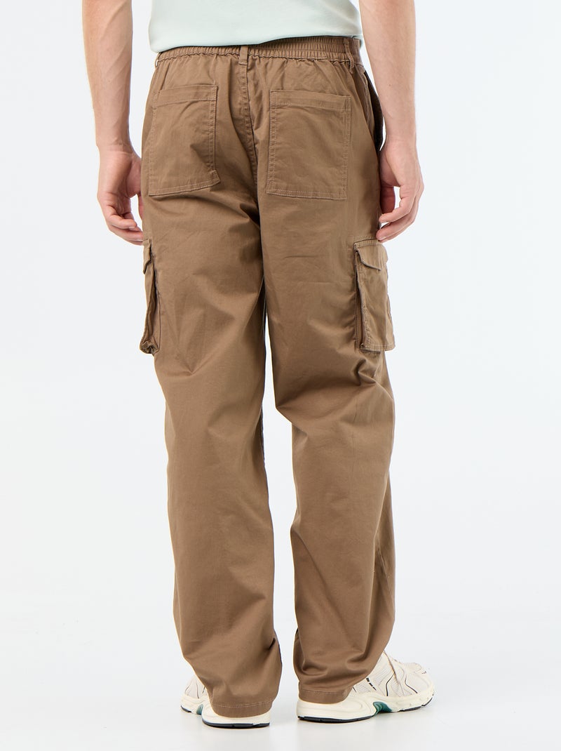 Pantalone multitasche relaxed fit Marrone - Kiabi