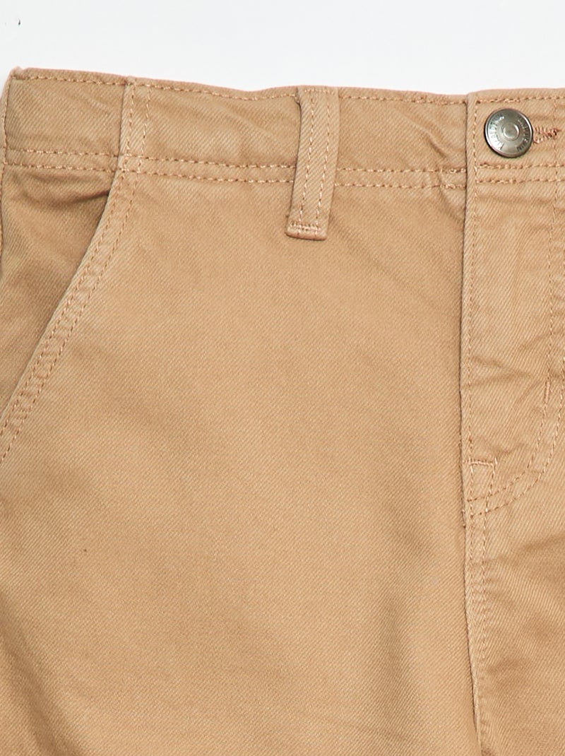 Pantalone multitasche tinta unita Beige - Kiabi