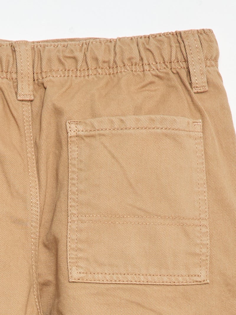 Pantalone multitasche tinta unita Beige - Kiabi