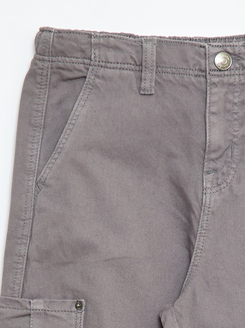 Pantalone multitasche tinta unita Grigio - Kiabi