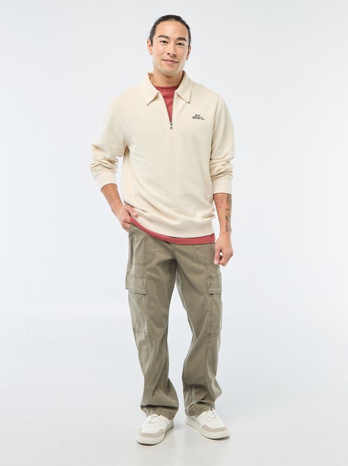 Pantalone multitasche tinta unita taglio dritto / Regular Fit - Kiabi