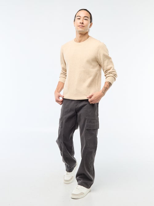 Pantalone multitasche tinta unita taglio dritto / Regular Fit - Kiabi